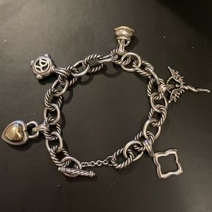 💎🎅David Yurman Silver Charm Link Bracelet